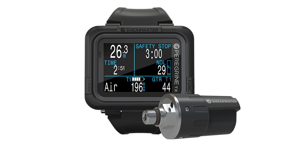 Shearwater Peregrine TX Air Integrated Dive Computer with Compass & Sw ...