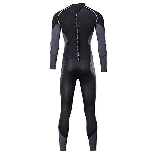 ZCCO Ultra Stretch 3mm Neoprene Wetsuit, Back Zip Full Body Diving Suit, one Piece for Men-Snorkeling, Scuba Diving Swimming, Surfing