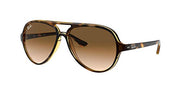 Ray-Ban Aviator Sunglasses, Light Havana/Clear Gradient Brown