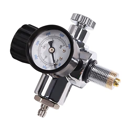 TUXING 4500psi Carbon Fiber Air Tank 6.8L, Adjustable Compressed Air Regulator for Pcp Paintball Tank Cylinder with Pressure Gauge Valve