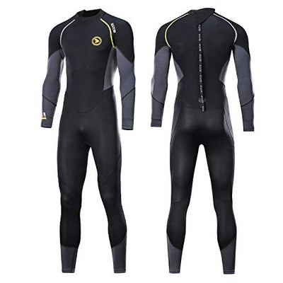ZCCO Ultra Stretch 3mm Neoprene Wetsuit, Back Zip Full Body Diving Suit, one Piece for Men-Snorkeling, Scuba Diving Swimming, Surfing