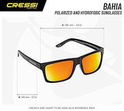 Cressi Bahia Adult Sport Sunglasses, Polarized Lenses, Protective Case - Best for Boating, Sailing, Fishing, Running, Hiking, Cycling