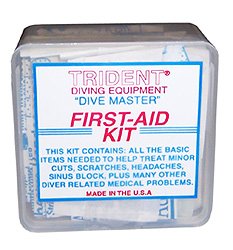 Trident Dive Master First-Aid Kit for Scuba Diving, Snorkeling, and Swimming Injuries Divers Dive Swim Swimmers Snorkel Boat Boating Sail Sailing