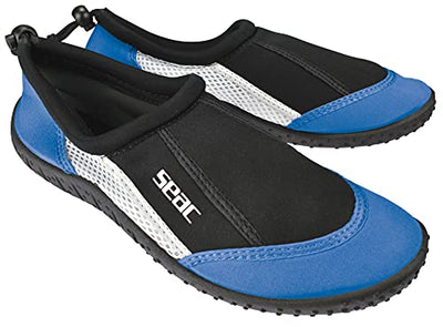 SEAC Reef Water Sports Shoes Barefoot Quick-Dry Aqua Waterproof Water Shoes for Men Women Kids Blue 9.5, Blue, 9.5