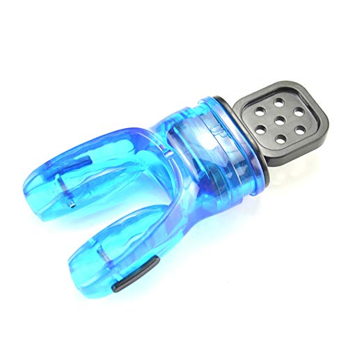 Tookie Scuba Diving Mouthpiece, Denpetec Scuba Diving Mouthpiece, Practical Gear Silicone Bite Moldable Scuba Diving Dive Mouthpiece Regulator with Tie Wrap for Adults(Blue)