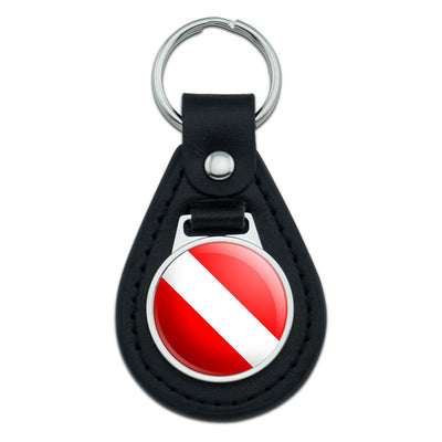 Dive Flag Leather Keychain