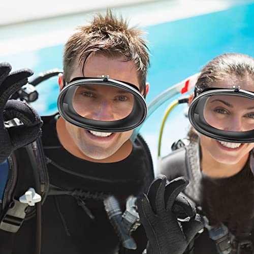 professional diving goggles Fabbay 2 Pcs Black Oval Shape Diving Mask Scuba Diving Goggles Tempere – Fat Guy Scuba Supply