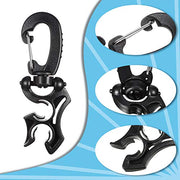 Weewooday 3 Pieces Diving Hose Holder Clip Diving Double BCD Hose Clip with Snap Hook Buckle for Dive Snorkeling Accessories