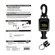 Gear Keeper Hammerhead Industries RT4-5914 Medium Mount Scuba Flashlight Retractor | 1pk Scuba Retractable Clip | Scuba Diving Accessories | Swiveling Snap Clip with Q/C-II Split Ring Accessory