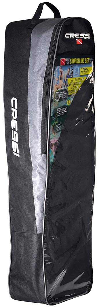 Cressi Long Fins Set Bag - Freediving Scuba Gear Bag Made in Premium Material Quality Since 1946