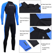 Full Body Dive Wetsuit Sports Skins Rash Guard for Men Women, UV Protection Long Sleeve One Piece Swimwear for Snorkeling Surfing Scuba Diving Swimming Kayaking Sailing Canoeing (S)