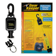 Gear Keeper Hammerhead Industries RT4-5914 Medium Mount Scuba Flashlight Retractor | 1pk Scuba Retractable Clip | Scuba Diving Accessories | Swiveling Snap Clip with Q/C-II Split Ring Accessory