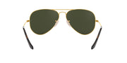 Ray-Ban Classic Aviator Sunglasses, Gold on Black/Green