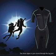 Womens 3mm Shorty Wetsuit, Premium Neoprene Front Zip Short Sleeve Diving Wetsuit Snorkeling Surfing (Women Black, L)