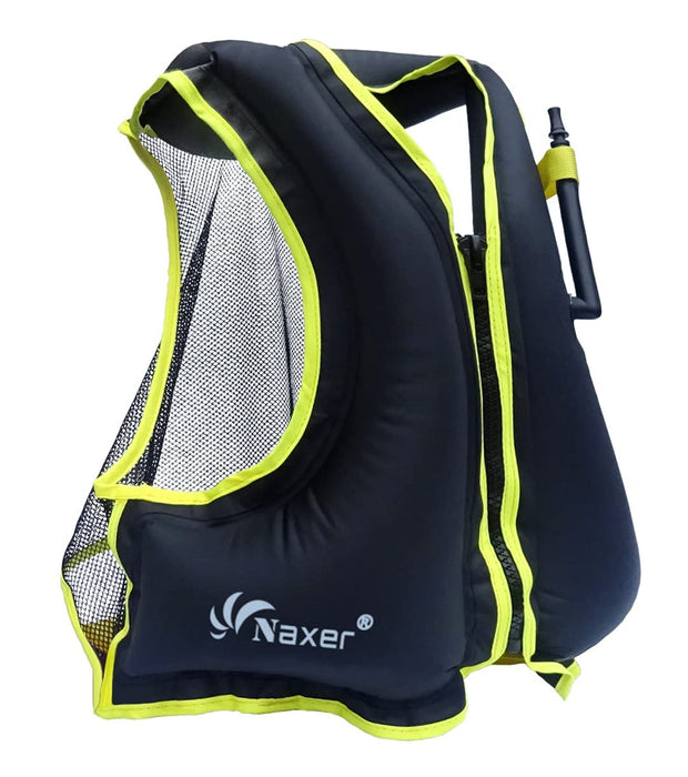 NAXER Inflatable Buoyancy Jackets Vests for Adults Kayak Kayaking Suit 90-200 lbs Easy Snorkeling Swimming Boating Paddleboarding Water Sports