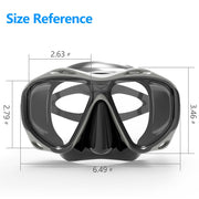 COPOZZ Scuba Mask, No Fogging Snorkeling Scuba Dive Glasses, Great Seal Free Diving Tempered Glass Mask Goggles (Black)