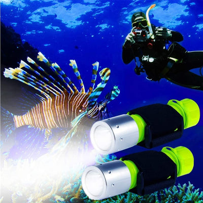 BlueFire Professional 1100 Lumen Diving Flashlight Bright Submarine Light Scuba Safety Lights Waterproof Underwater Torch for Outdoor Under Water Sports(2 Pack)