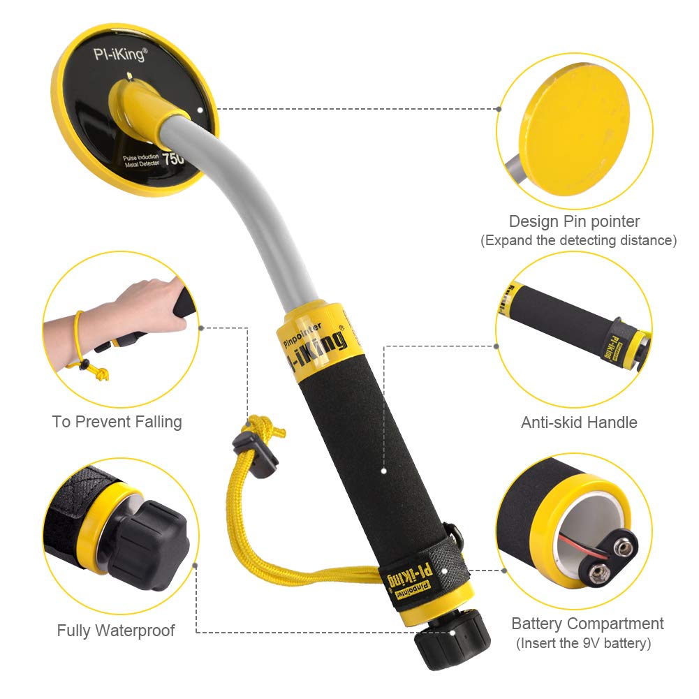 Metal Detector Pinpointer Tc-120 Handheld Underwater , Pulse Induction ...