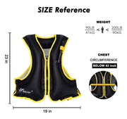 NAXER Inflatable Buoyancy Jackets Vests for Adults Kayak Kayaking Suit 90-200 lbs Easy Snorkeling Swimming Boating Paddleboarding Water Sports