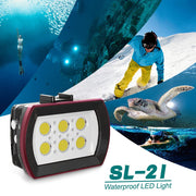 Seafrogs Diving Video Light Waterproof 130FT/40M White Red Blue Light Underwater Photography Fill Lights High Power 6000 Lumens Flash Light with Ball Head YS Adapter for Gopro, Housing (SL-22)