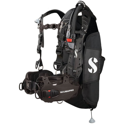 SCUBAPRO Hydros Pro Men's Diving BCD with Air2 5th Generation Inflator Regulator (Large, Black)