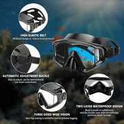 AQUA A DIVE SPORTS Diving mask Anti-Fog Swimming Snorkel mask Suitable for Adults Scuba Dive Swim Snorkeling Goggles Masks (Black)