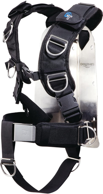 IST Dolphin Tech Deluxe Dive Harness with Aluminum Backplate