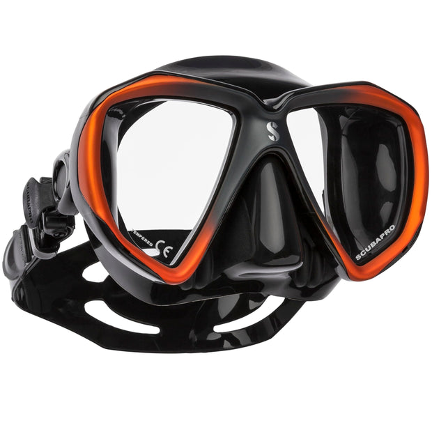 SCUBAPRO Spectra Low Volume 2 Window Dive Mask (Black/Bronze)