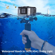 HONGDAK Waterproof Dive Light for GoPro Underwater 147ft(45m) Photography Accessories for GoPro Hero 12 11Mini 11 10 9 8 7 6 5 4 3 DJI OSMO Action