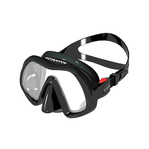 ATOMIC Aquatics Venom Frameless Scuba Diving Mask with Rigid Silicone Skirt | Comfortable Ultra-Clear Swimming Mask for Scuba Diving & Snorkeling, Black