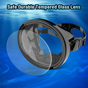 Jwintee Diving Mask Scuba Mask Spearfishing Mask Freediving Water Mask Tempered Glass Oval HD Anti-Fog Scuba Goggles for Adults