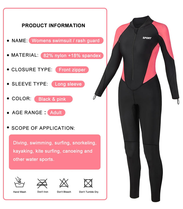 REALON Diving Skin Thin Wetsuit, Full Body Womens Mens and Youth Rash Guard Dry Wet Suits Swimsuit - Cold UV Sunsuit for Surfing Swimming Snorkeling Kayaking Scuba Water Sport