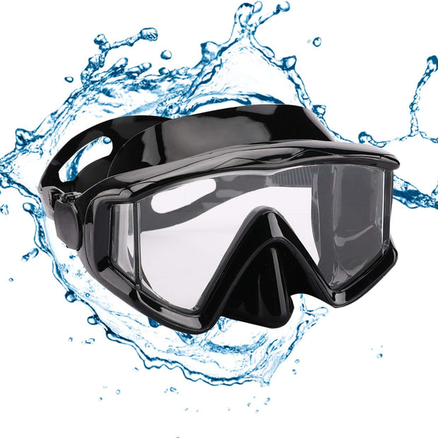 AQUA A DIVE SPORTS Diving mask Anti-Fog Swimming Snorkel mask Suitable for Adults Scuba Dive Swim Snorkeling Goggles Masks (Black)