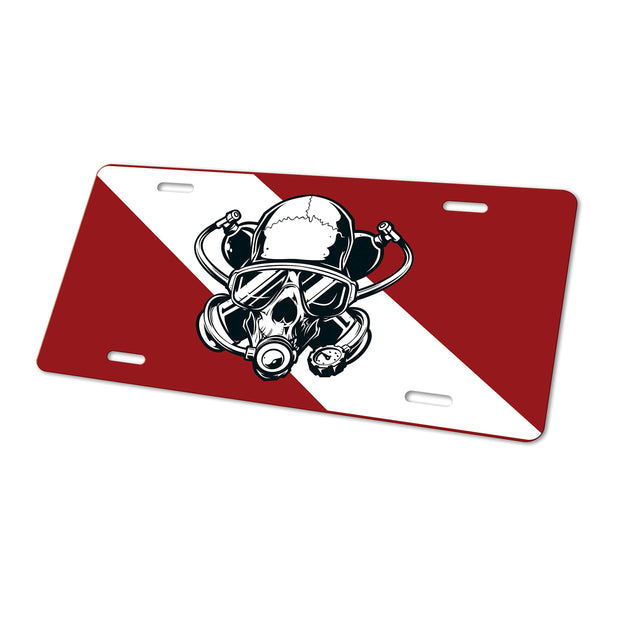 Diving Skull License Plate