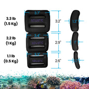 AQUATIC - Dive Weights - 1.1lb or 2.2lb or 3.3lb (0.5Kg or 1Kg or 1.5Kg) - Coated Black for Scuba, Freediving, Spearfishing (1.1lb (0.5Kg))