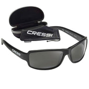 Cressi Ninja Floating Polarized Square Sunglasses, Black/Black (Dark Lens), None