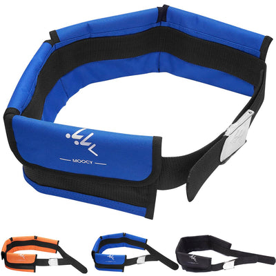 MOOCY 4 Neoprene Pocket Scuba Weight Belt，dive weight belt fit for Waist 32" to 52" - Quick-Release Buckle（Blue)