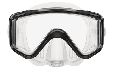 SCUBAPRO Crystal VU Plus Diving Mask with Purge Valve, Black/Gray