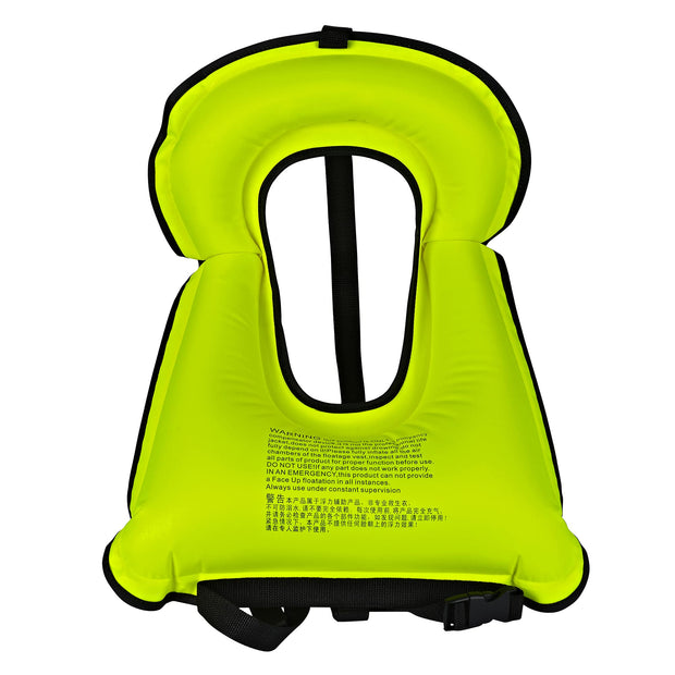 SOLY Inflatable Snorkel Vest Adult, Snorkeling Vest Adjustable Light Snorkeling Jackets for Diving Low Impact Water Sports Safety for 66-220 lbs (Green Adult)