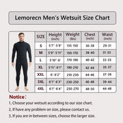 Lemorecn Men’s Wetsuit 4/3mm Chest Zip Full Wetsuit * * Up to 4XL * *