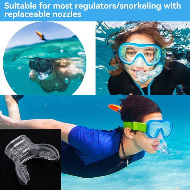 Transparent Snorkel Mouthpiece Replacement Diving Mouthpiece for Regulators scuba mouthpiece Diving Regulator Mouthpiece Diving Equipment Comfort Fit Mouth Piece Replacement Mouthpiece