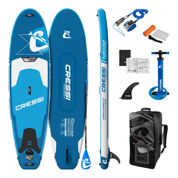 Cressi Fluid iSUP Set, White/Blue, 10'2''