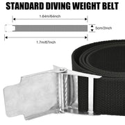 Skywoods Scuba Weight Belt for Diving 67 Inch,Nylon Dive Weight Belt with Stainless Steel Quick Release Buckle,Diving Belt for Freediving, Scuba Diving Black