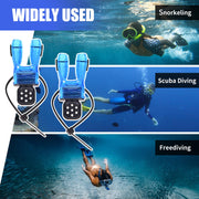 JUSTOOP Bite Moldable Scuba Diving Mouthpiece, TPE Moldable Snorkel Mouthpiece Regulator with Regulator Tie Scuba Diving Mouthpiece Replacement Diving Regulator, Blue